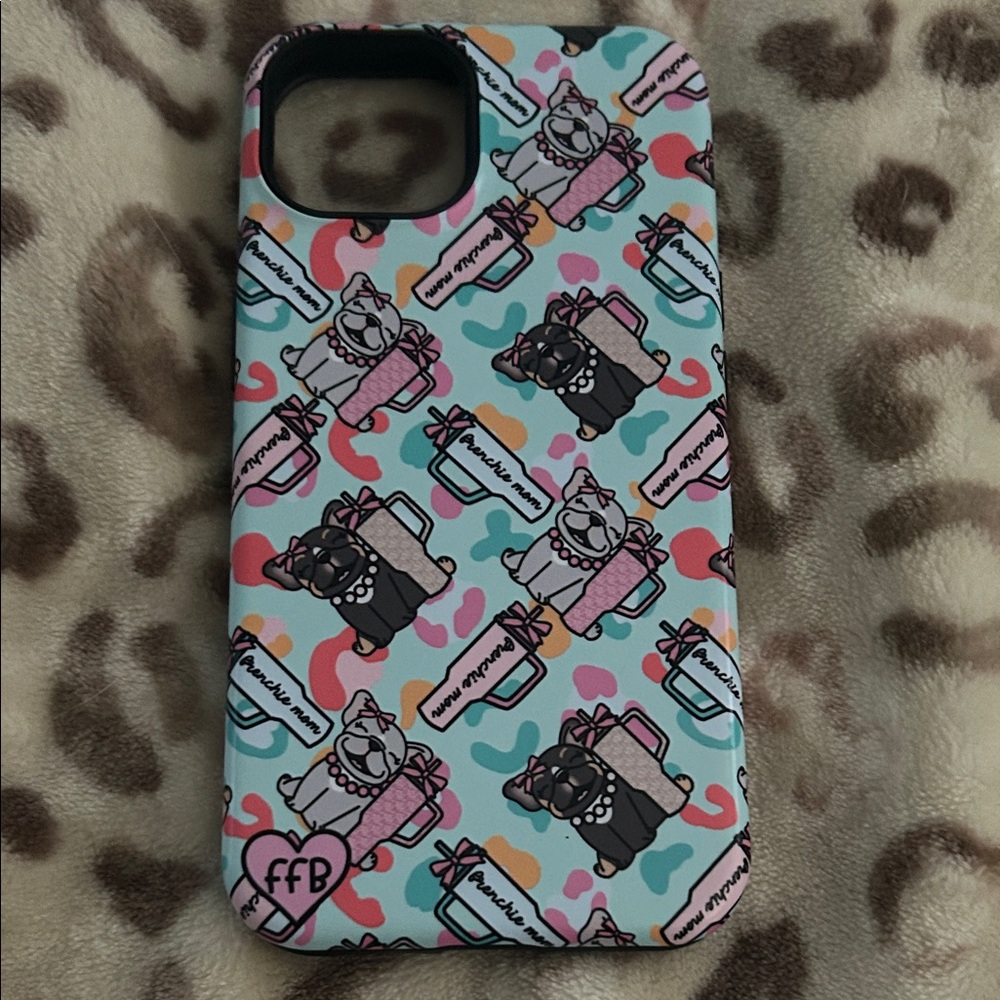 Colorful Frenchie Pattern Phone Case Iphone14